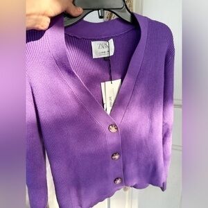 Zara ribbed knit cardigan 8082 703